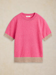 White Stuff Sansa Knitted Tee Pink MLT
