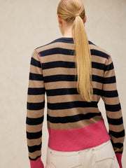 White Stuff Lois Stripe Cardi Navy Multi