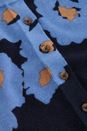 White Stuff Lois Print Cardi Blue Print