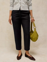 White Stuff Illy Crop Straight Trouser Pure Black