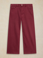 White Stuff Tia Wide Leg Crop Jean Dark Plum