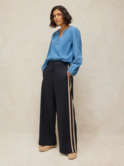 White Stuff Kenna Side Stripe Trouser Dark Navy