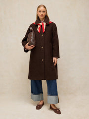 White Stuff Kelsey Boucle Wool Blend Coat