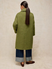White Stuff Kelsey Wool Blend Coat Mid Green