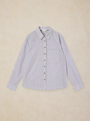 White Stuff Libby Organic Cotton Shirt Blue MLT