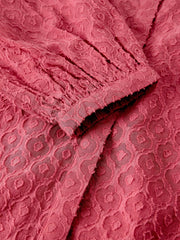White Stuff Lana Jacquard Top Mid Pink
