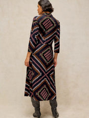White Stuff Rua Jersey Dress Navy Multi
