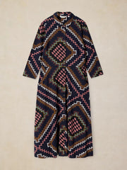 White Stuff Rua Jersey Dress Navy Multi