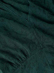 White Stuff Megan Embroidered Jersey Dress Dark Green