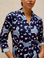 White Stuff Annie Jersey Shirt Blue Print
