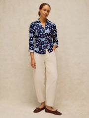 White Stuff Annie Jersey Shirt Blue Print
