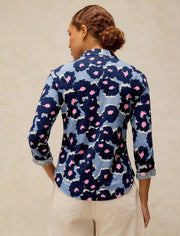 White Stuff Annie Jersey Shirt Blue Print