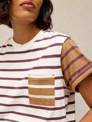 White Stuff Gina Stripe Tee Ivory MLT