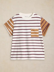 White Stuff Gina Stripe Tee Ivory MLT