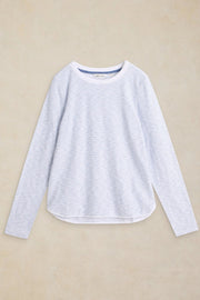 White Stuff Clara LS Texture Tee White MLT