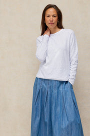 White Stuff Clara LS Texture Tee White MLT