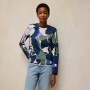 White Stuff Clara Tee Green Print