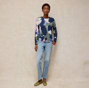 White Stuff Clara Tee Green Print