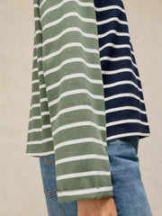 White Stuff Kim Stripe LS Tee Navy Multi