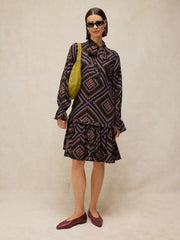 White Stuff Kalia Short Dress Navy Multi