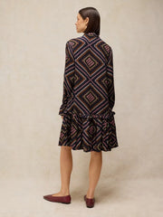 White Stuff Kalia Short Dress Navy Multi