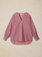 White Stuff Raya Pop Over Shirt Pink MLT