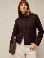 White Stuff Margot Cardi Dark Brown