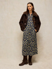 White Stuff Rua Jersey Dress Navy Multi