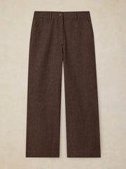 White Stuff Belle Tweedy Wide Leg Trouser Brown MLT