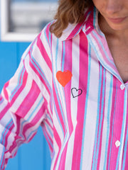 Yippie Hippie Striped Shirt Dress