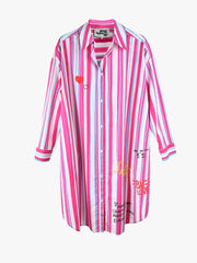 Yippie Hippie Striped Shirt Dress