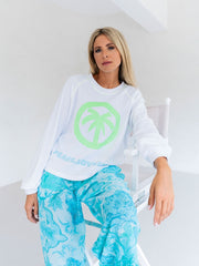 Yippie Hippie Sweatshirt White/Green