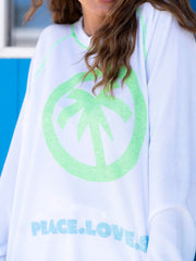Yippie Hippie Sweatshirt White/Green