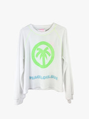 Yippie Hippie Sweatshirt White/Green
