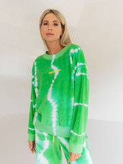 Yippie Hippie Sweatshirt Green/White