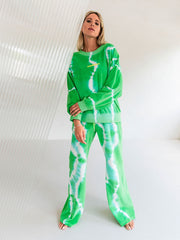 Yippie Hippie Sweatshirt Green/White