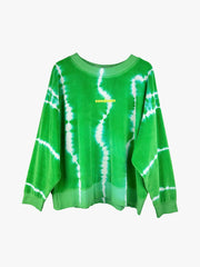 Yippie Hippie Sweatshirt Green/White