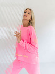Yippie Hippie Sweatshirt Pink
