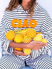 Yippie Hippie Bermuda Striped Black/White