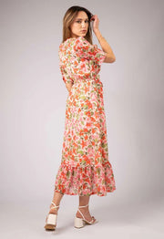 Zibi London Fleur Wrap Printed Dress