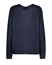 Mos Mosh Thora V-Neck Knit Jumper Navy