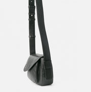 Biba Blunt Leather Cross Bag Dark Brown