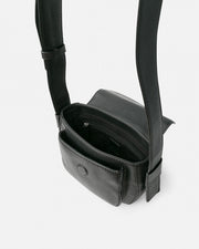 Biba Blunt Leather Cross Bag Dark Brown