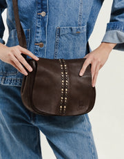 Biba Hancock Crossbody Leather Bag Brown