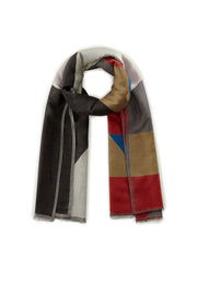 Codello Jacquard Graphic Check Scarf