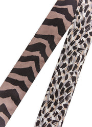 Codello Silk Twilly Scarf Grey Print