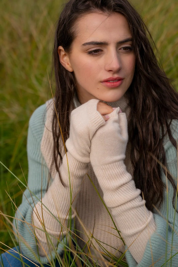 Ekotree Cashmere Long Arm Warmers Champagne
