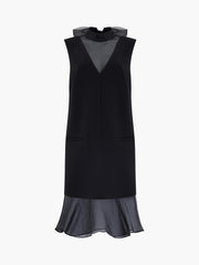 French Connection Azra Organza Mix Dress Black