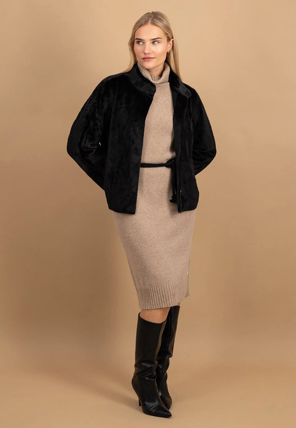 Fynch-Hatton Faux Fur Jacket Black