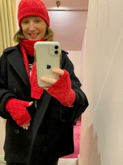McConnell Fingerless Mitts Red